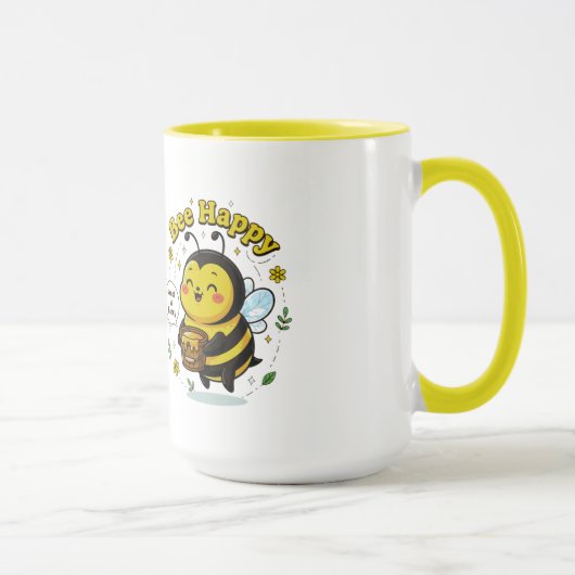 Mug Illustration joyeuse de l'abeille mignonne - Conce (Droite)