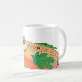 Mug Illustration lunatique de poissons dans l'orange (Devant droit)
