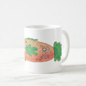 Mug Illustration lunatique de poissons dans l'orange (Devant droit)