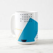 Mug Illustration Memphis, géométrique urbaine, cool et (Devant gauche)