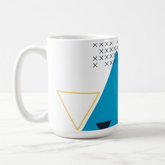 Mug Illustration Memphis, géométrique urbaine, cool et (Gauche)