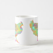 Mug Illustration mignonne de poulet coloré (Centre)