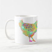 Mug Illustration mignonne de poulet coloré (Gauche)