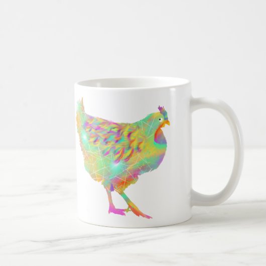 Mug Illustration mignonne de poulet coloré (Droite)