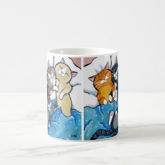 Mug Illustration mignonne de Sleepover de chaton (Centre)