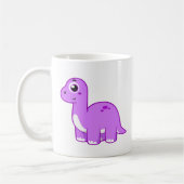 Mug Illustration Mignonne D'Un Brontosaurus Dinosaure. (Gauche)