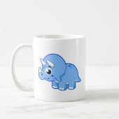 Mug Illustration Mignonne D'Un Dinosaure Tricératops. (Gauche)