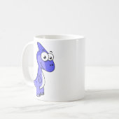Mug Illustration Mignonne D'Un Parasaurolophus Dinosau (Devant gauche)