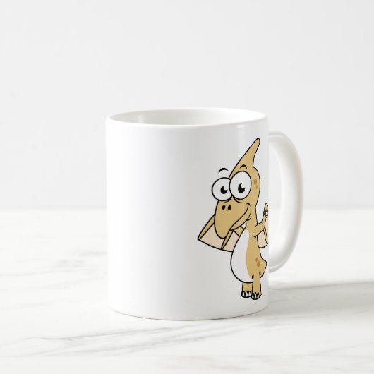 Mug Illustration Mignonne D'Un Pterodactyl. 2 (Devant droit)