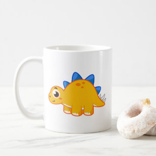 Mug Illustration Mignonne D'Un Stegosaurus.