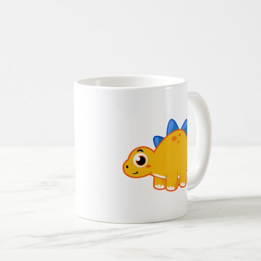 Mug Illustration Mignonne D'Un Stegosaurus. (Devant droit)