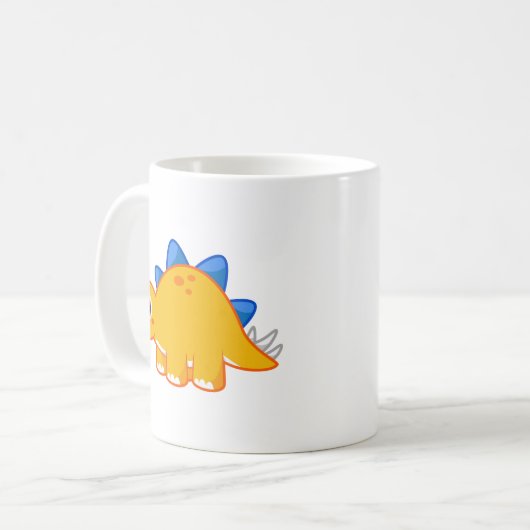 Mug Illustration Mignonne D'Un Stegosaurus. (Devant gauche)
