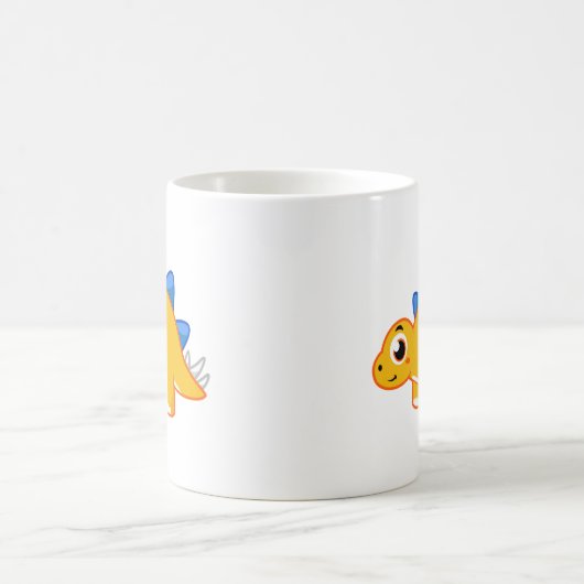 Mug Illustration Mignonne D'Un Stegosaurus. (Centre)