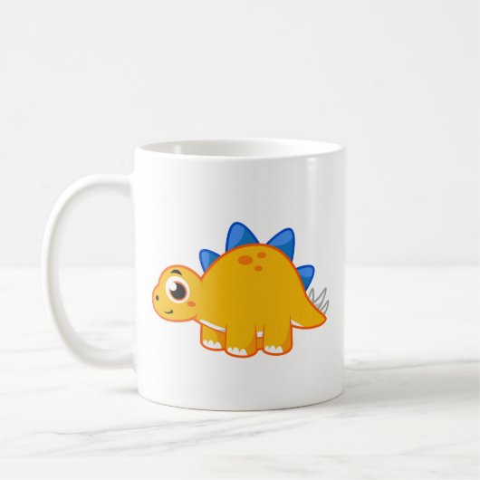 Mug Illustration Mignonne D'Un Stegosaurus. (Gauche)