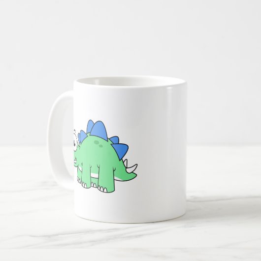 Mug Illustration Mignonne D'Un Stegosaurus. 2 (Devant gauche)