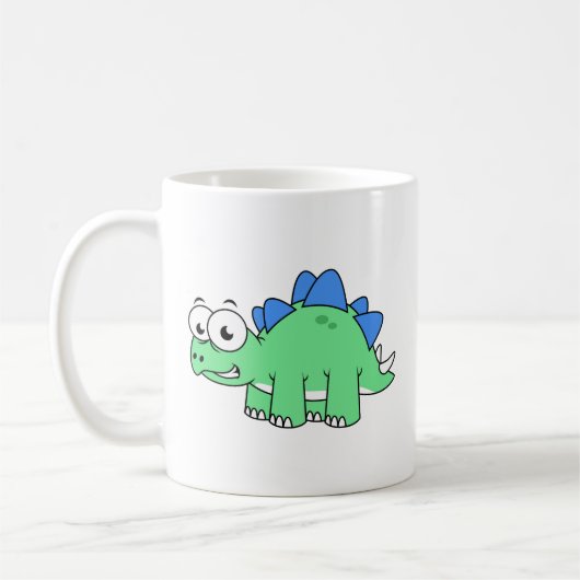 Mug Illustration Mignonne D'Un Stegosaurus. 2 (Gauche)