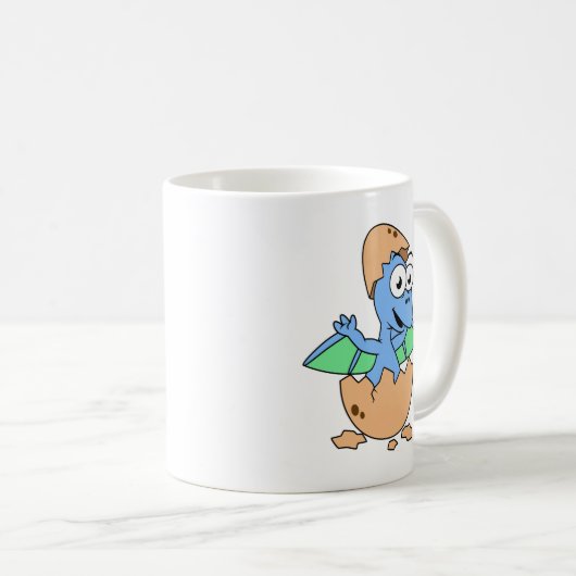 Mug Illustration Mignonne D'Une Éclosion De Ptérodacty (Devant droit)