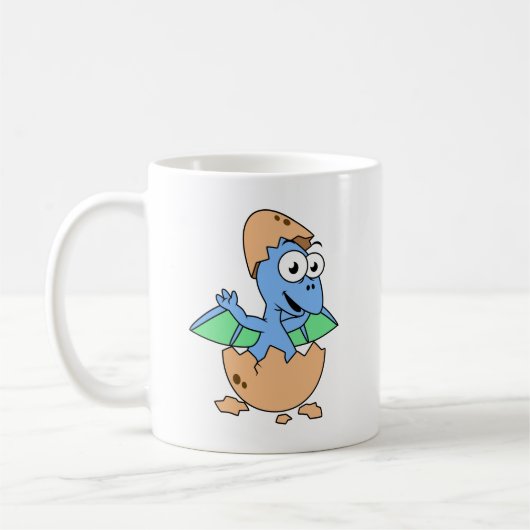 Mug Illustration Mignonne D'Une Éclosion De Ptérodacty (Gauche)