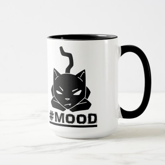 Mug Illustration mignonne et drôle de logo de chat (Droite)