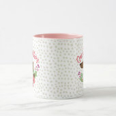 Mug Illustration mignonne florale de Doxie d'amant de (Centre)