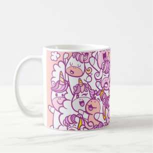 Mug Illustration, mignonne licorne et collection de po