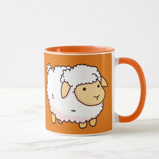 Mug Illustration Mignonne Mouton Blanc Pour Votre Enfa (Droite)