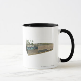 Mug Illustration montrant la formation du charbon