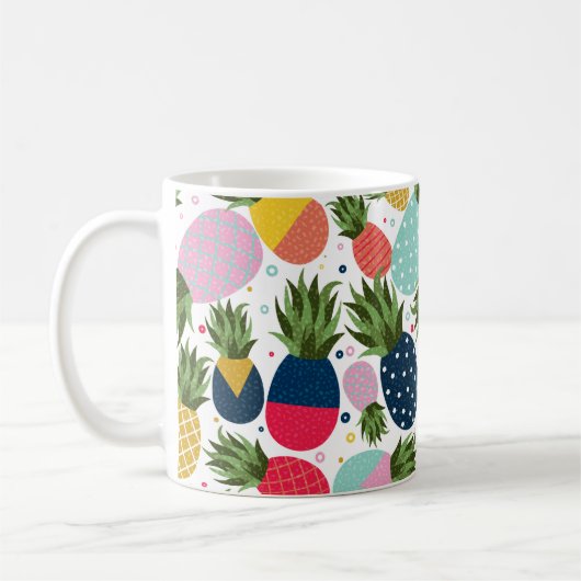 Mug Illustration motif sans ananas, colorée (Gauche)