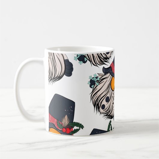 Mug Illustration motif sans faille d'un gnome avec un  (Gauche)