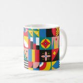 Mug Illustration néo-géométrique. Formes géométriques  (Devant droit)
