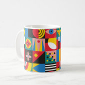 Mug Illustration néo-géométrique. Formes géométriques  (Devant gauche)