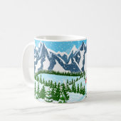 Mug Illustration numérique avec l'inscription café t (Devant gauche)