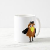 Mug Illustration numérique d'un oiseau brun fantaisist (Devant droit)