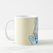 Mug Illustration of a cat eating fish. (Gauche)
