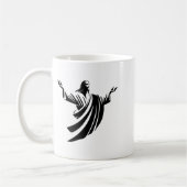 Mug Illustration Of Jesus Christ Shadow With Open Arms (Gauche)