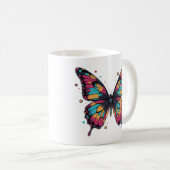 Mug Illustration Papillon Coloré (Devant droit)