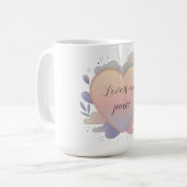 Mug Illustration pastel du cœur (Devant gauche)