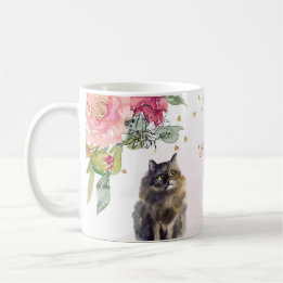 Mug Illustration Perse Chat Gold Parties scintillant f
