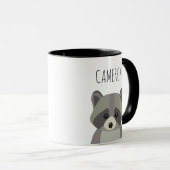 Mug Illustration personnalisée Cute Modern raccoon (Devant droit)