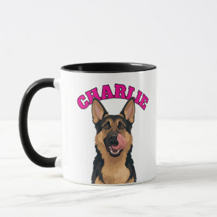 Mug Illustration personnalisée de Berger Allemand affa
