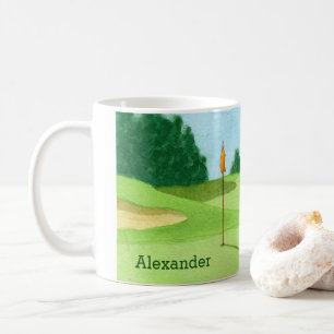 Mug Illustration personnalisée de vert de terrain de