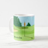 Mug Illustration personnalisée de vert de terrain de (Devant gauche)