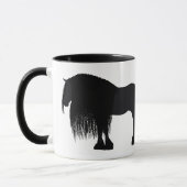 Mug Illustration personnalisée du cheval friésien (Gauche)