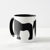 Mug Illustration personnalisée du cheval friésien (Devant gauche)
