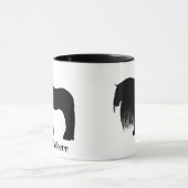 Mug Illustration personnalisée du cheval friésien (Centre)