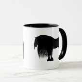 Mug Illustration personnalisée du cheval friésien (Devant droit)