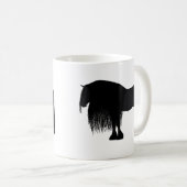Mug Illustration personnalisée du Cheval friésien mode (Devant droit)
