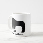 Mug Illustration personnalisée du Cheval friésien mode (Devant gauche)