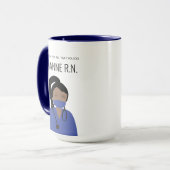 Mug Illustration personnalisée Infirmière Merci (Devant gauche)