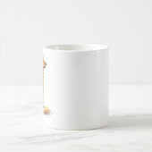 Mug Illustration Rétro de Retriever doré vu de dos pou (Centre)